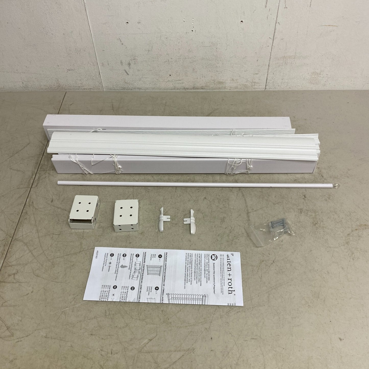 Allen+Roth 2in Room Darkening Cordless Faux Wood Blind White 23in X 42in