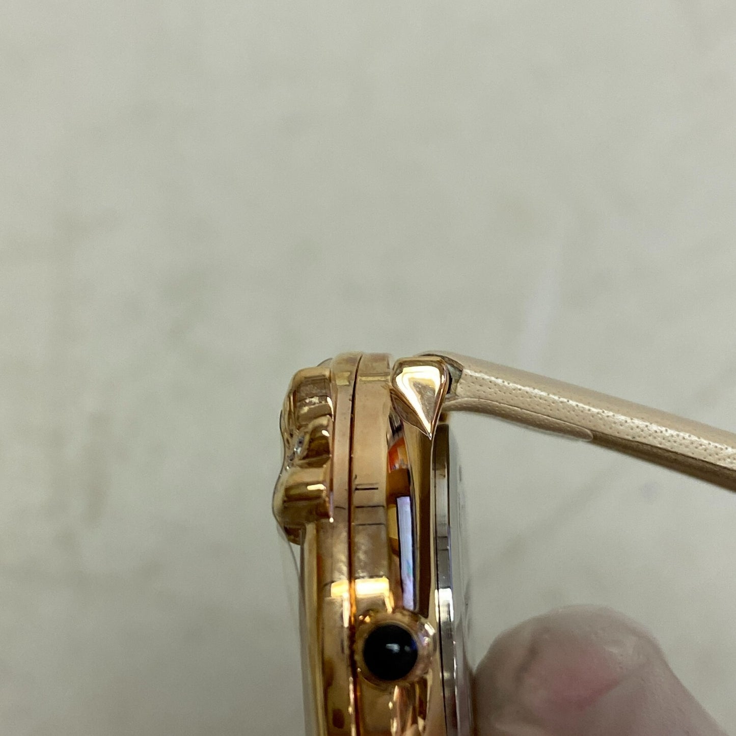 Armitron Rose Gold with butterfly Bessel Beige Band Women's Watch 75/5752RG