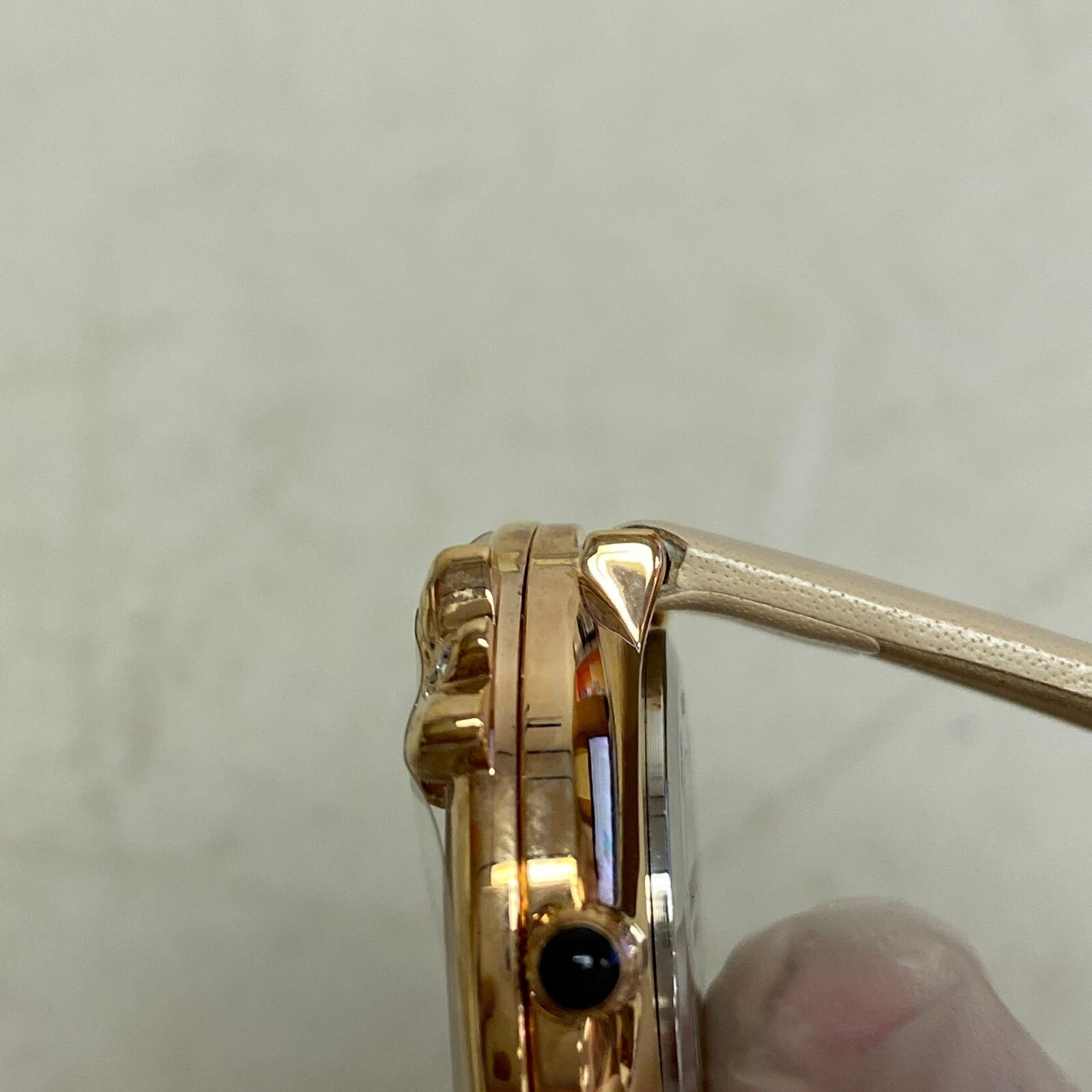 Armitron Rose Gold with butterfly Bessel Beige Band Women's Watch 75/5752RG