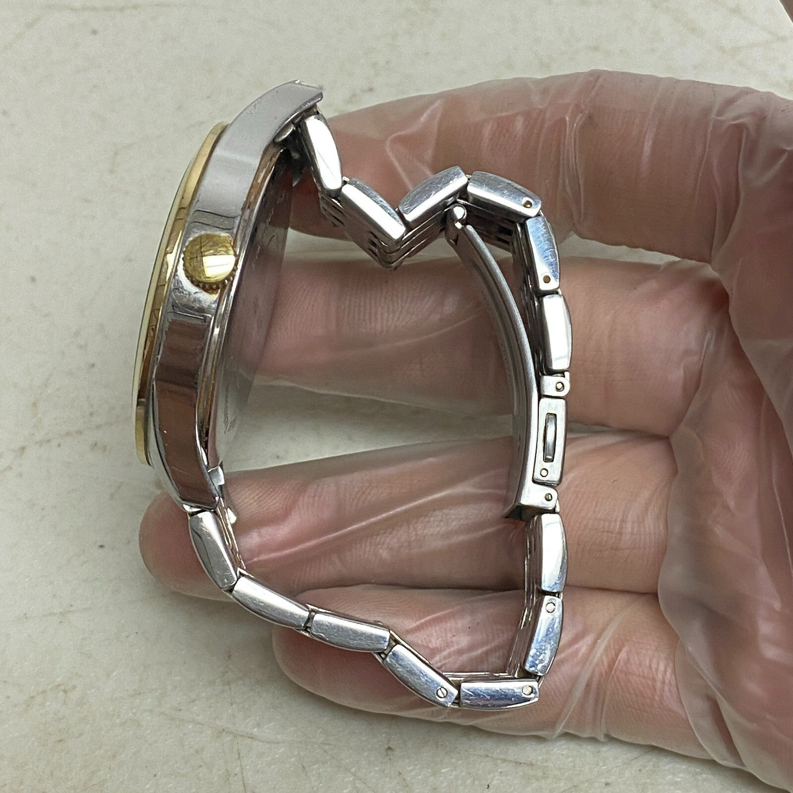 Armitron Women's Two Tone Time Day And Date Function Bracelet Watch, 20/5491TT