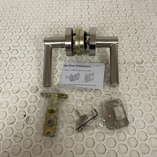 Signature Hardware Ewing Privacy Door Lever Set Satin Nickel US15 466703