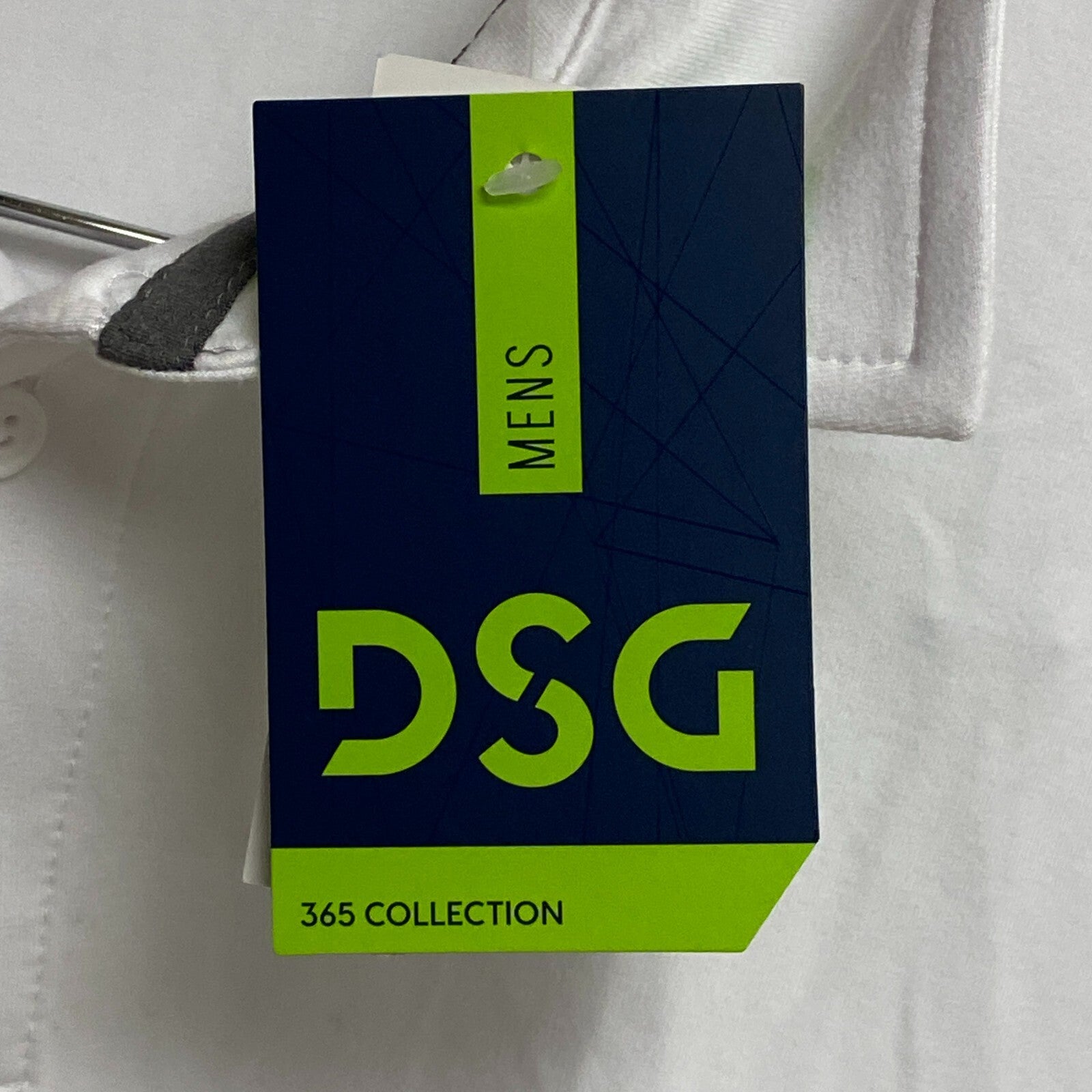 DSG Mens 365 Short Sleeve Polo Pure White Solid Summer Stylish DAM13112