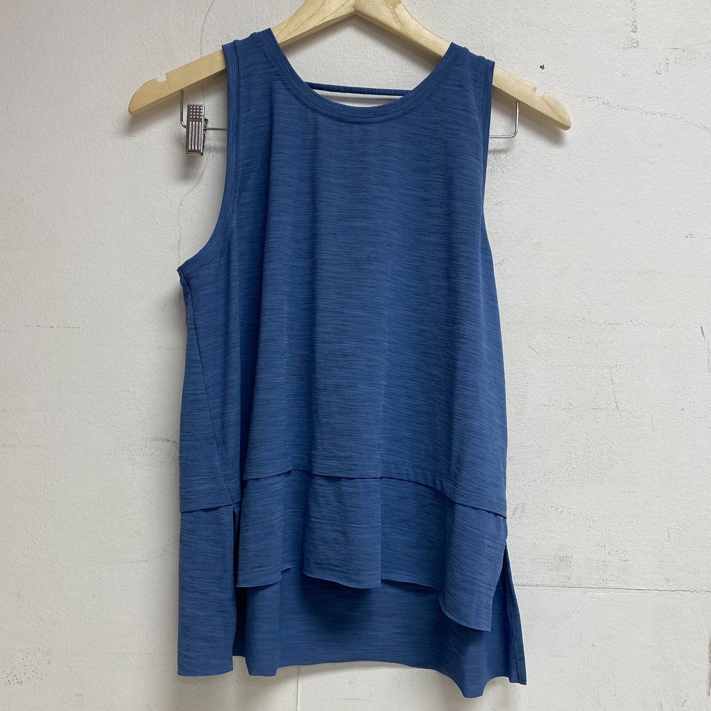 CALIA WOMEN'S Trapeze Performance Scoop Neck Tank Blue Jean WAX11268 New