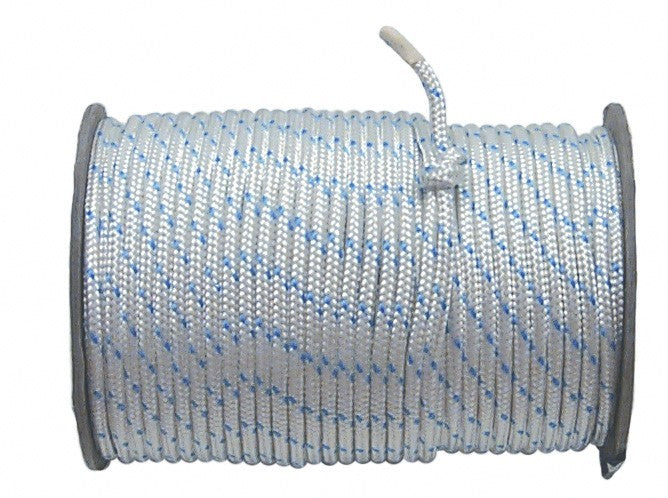 Prime Line Starter Rope 7-016154 7/32" Dia x 200' White/Blue Braided Cord