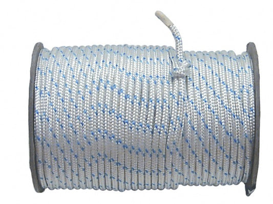 Prime Line Starter Rope 7-016154 7/32" Dia x 200' White/Blue Braided Cord