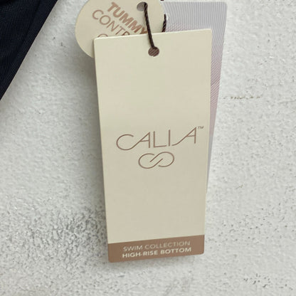 CALIA Women's Swim Collection High Rise Shirred V Front Bottom Black WSA23407