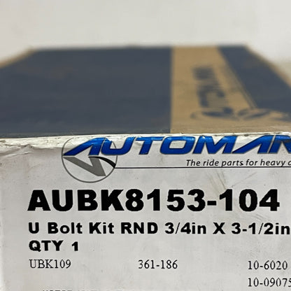 Automann U-Bolt Kit Round Bend Suspension AUBK8153-104