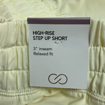 Calia Womens 3" Inseam Pull-On High Rise Step Up Short Relaxed Fit Lemon Sorbet
