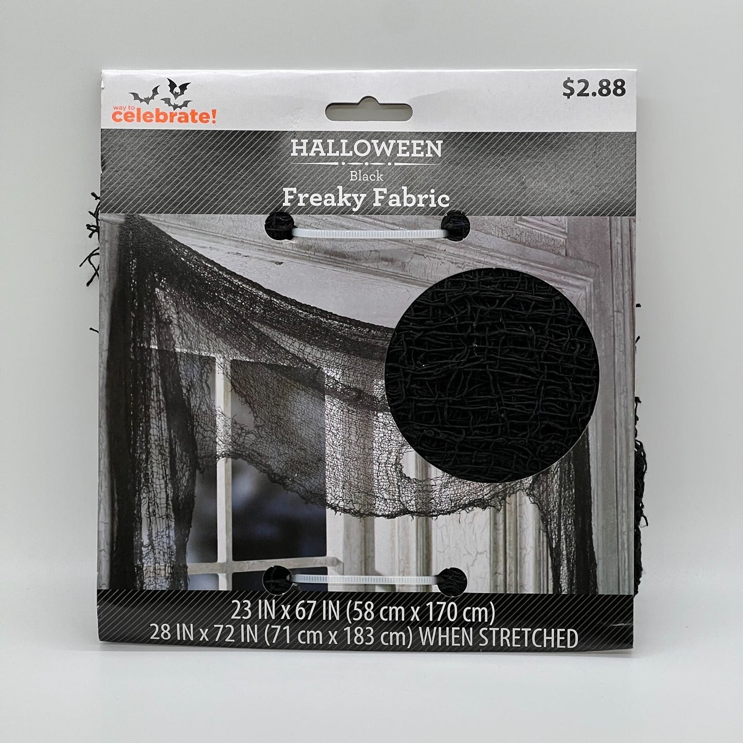 Halloween - Way to Celebrate - FREAKY FABRIC - Black - (23" x 67") ~ New