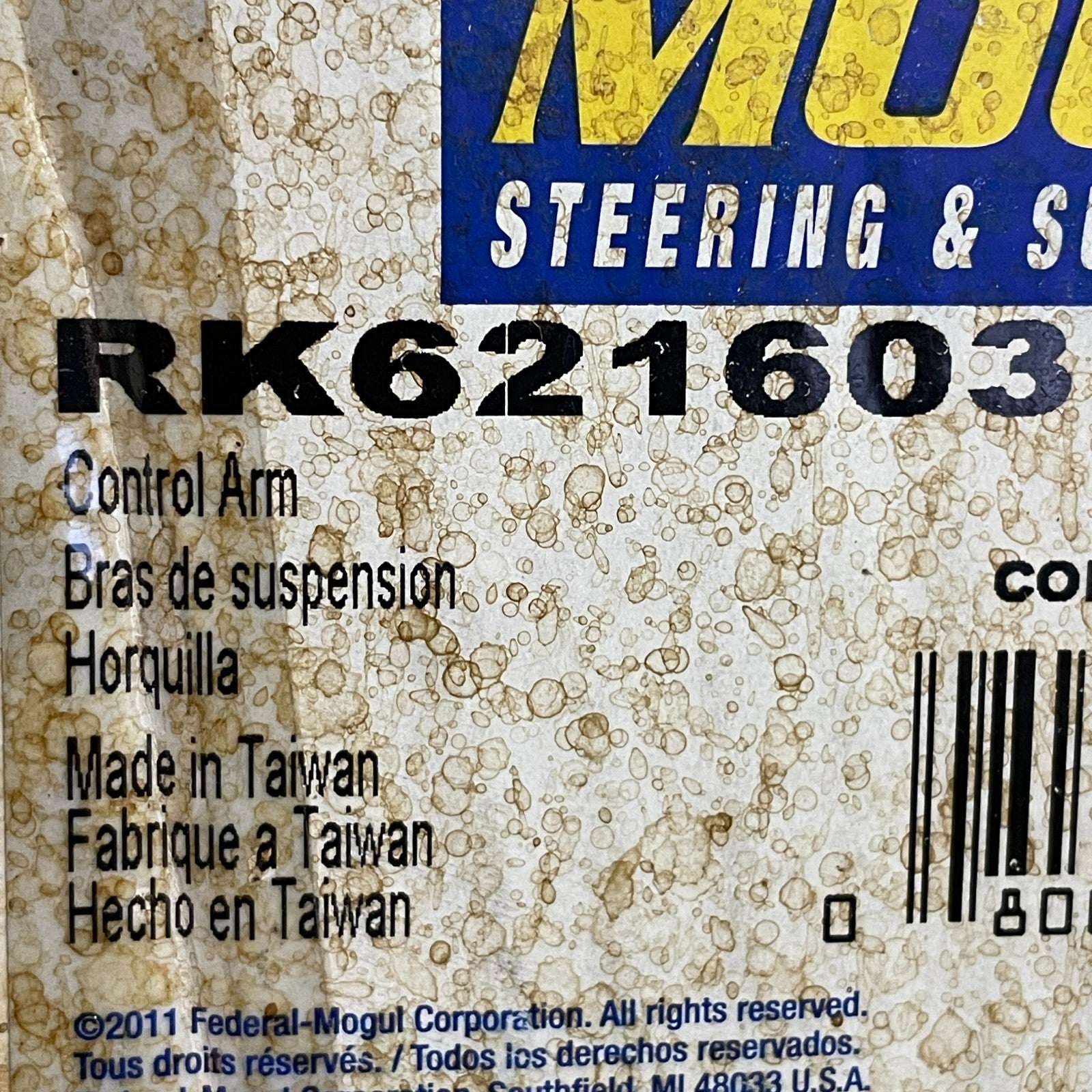 MOOG Control Arm & Ball Joint Assembly Front Right Lower AWD RK621603