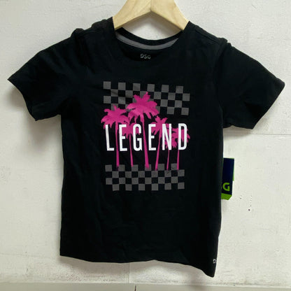 DSG Youth Solid Cotton Graphic Tee Legend Grid Black Short Sleeve DAB21108