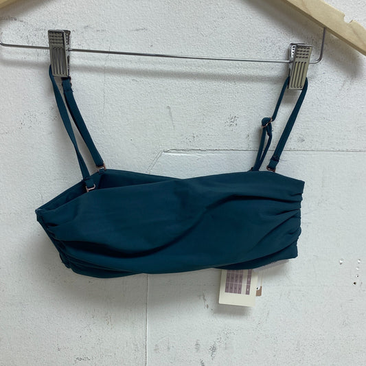 CALIA Women's Shirred Strapless Bandeau Deep Aqua WSA23202