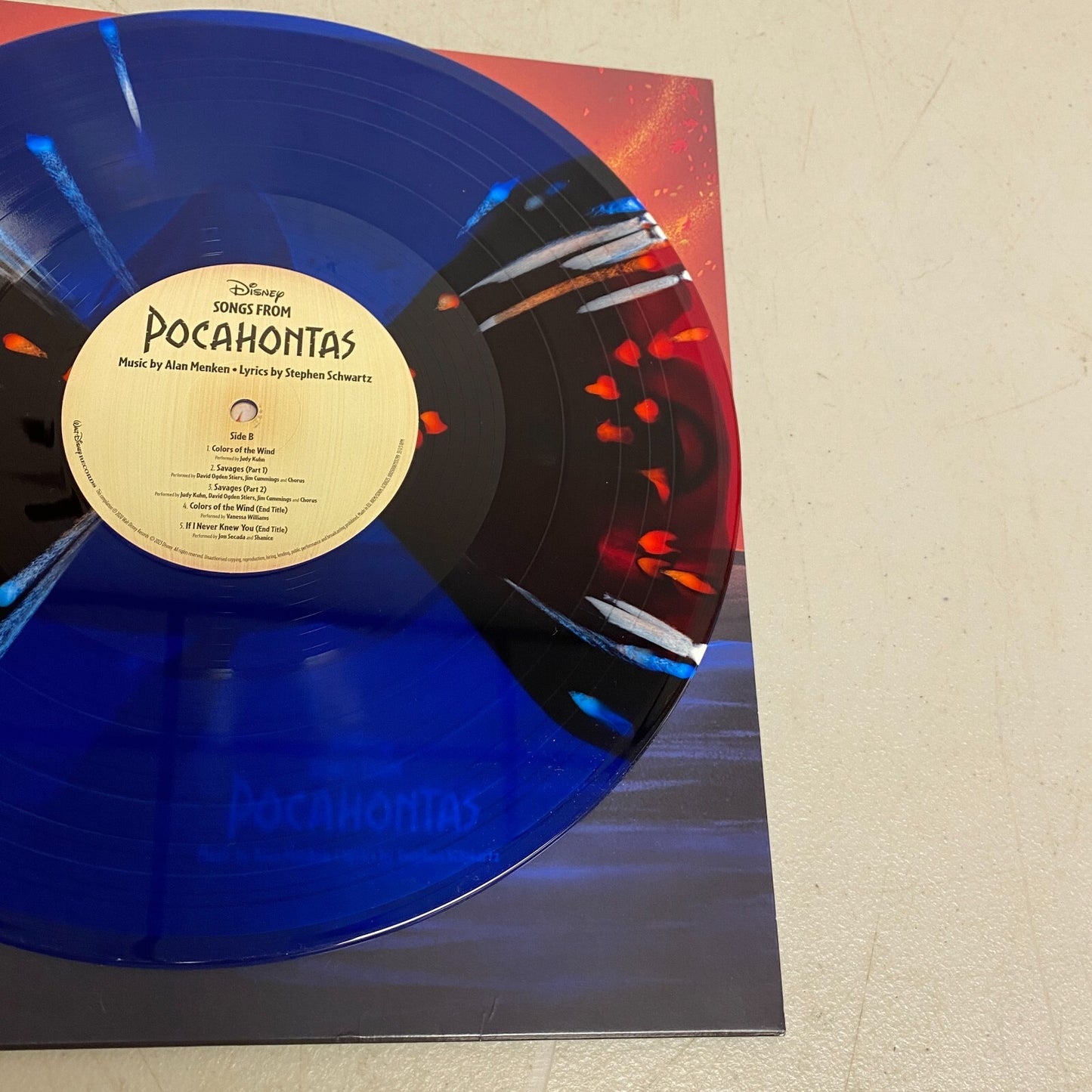Disney Songs From Pocahontas Orignal Soundtrack vinyl
