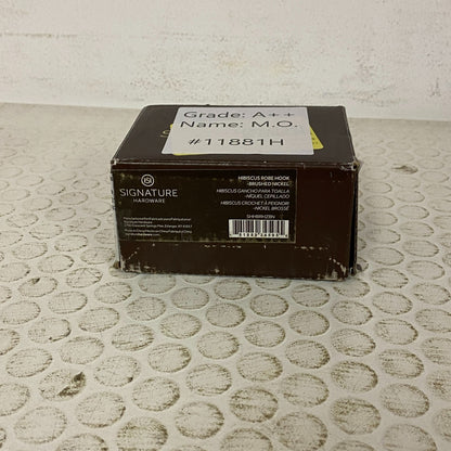 Signature Hardware Hibiscus Robe Hook - Brushed Nickel Finish SHHBRHZBN