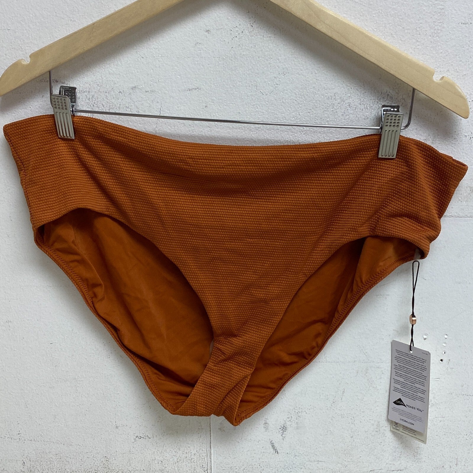 CALIA Women's Mid Rise Novelty Swim Bottoms Rust WSA22411N