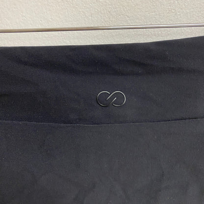 Calia Mid Rise Wide Band Swim Bottoms Pure Black Solid WSA20406