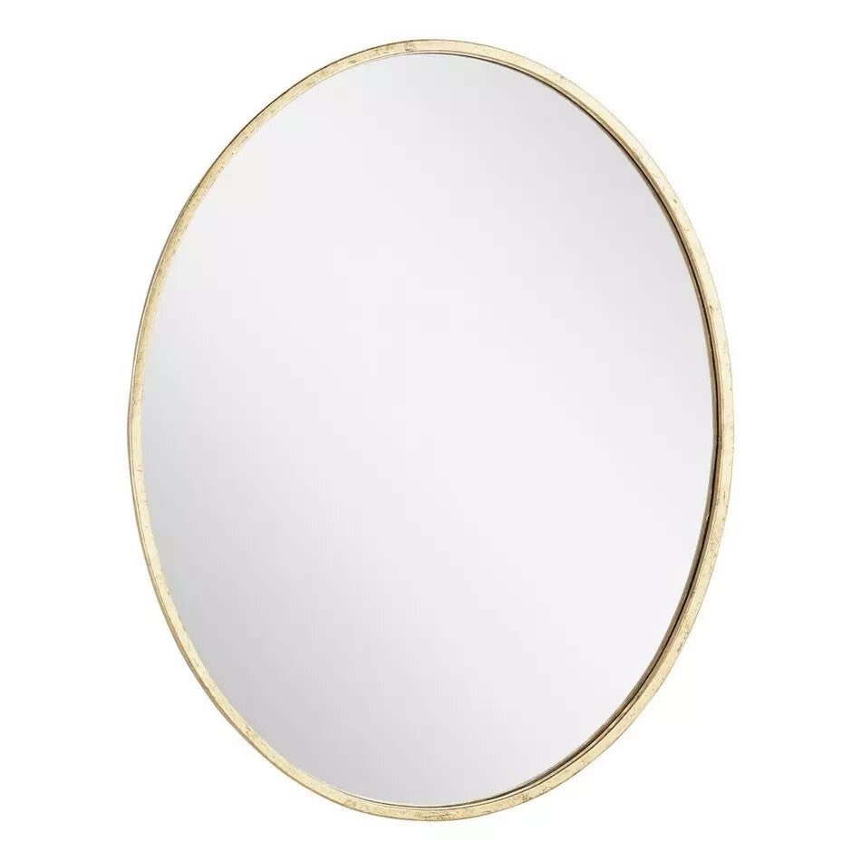 Signature Hardware Amyr  400705 Oval Decorative Vanity Mirror - Gold Leaf