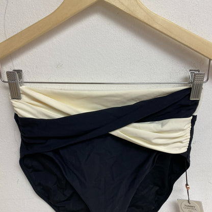 Calia Womens HR Twist Front Bottom Pure Black Solid Summer Trendy WSA22401