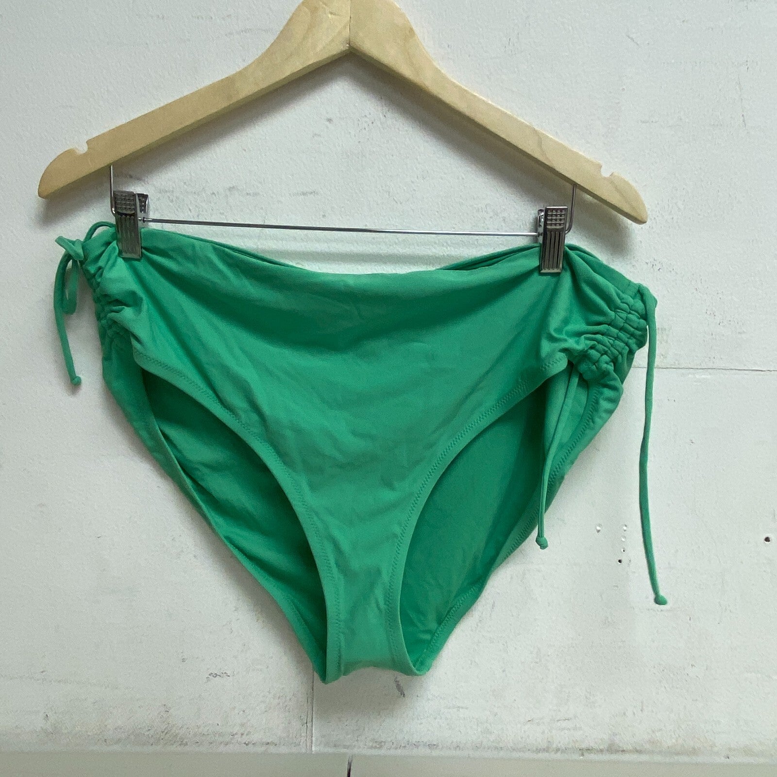 CALIA Women's Ruched Bottom Spaghetti Straps Light Weight Bright Jade WSA20402