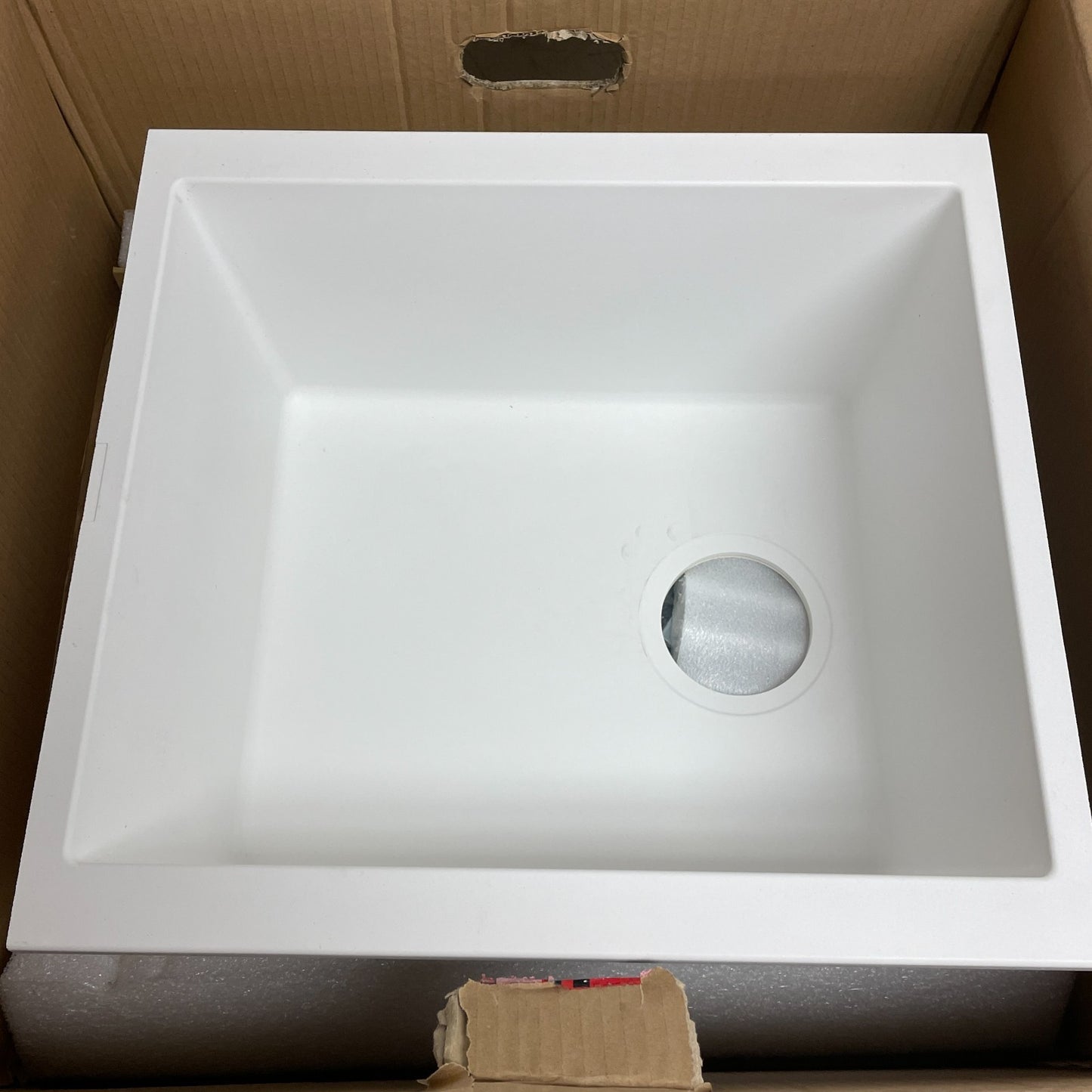 Signature Hardware Holcomb 16″ Undermount Granite Composite Sink Cloud White