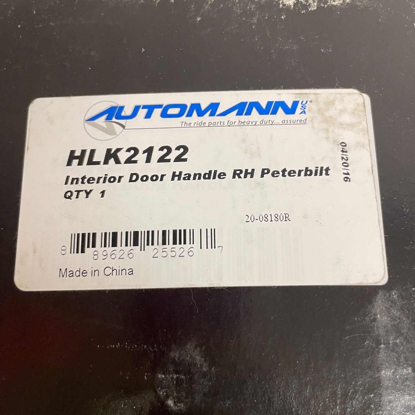 Automann HLK2122 RH Interior Door Handle Chrome for Peterbilt Trucks