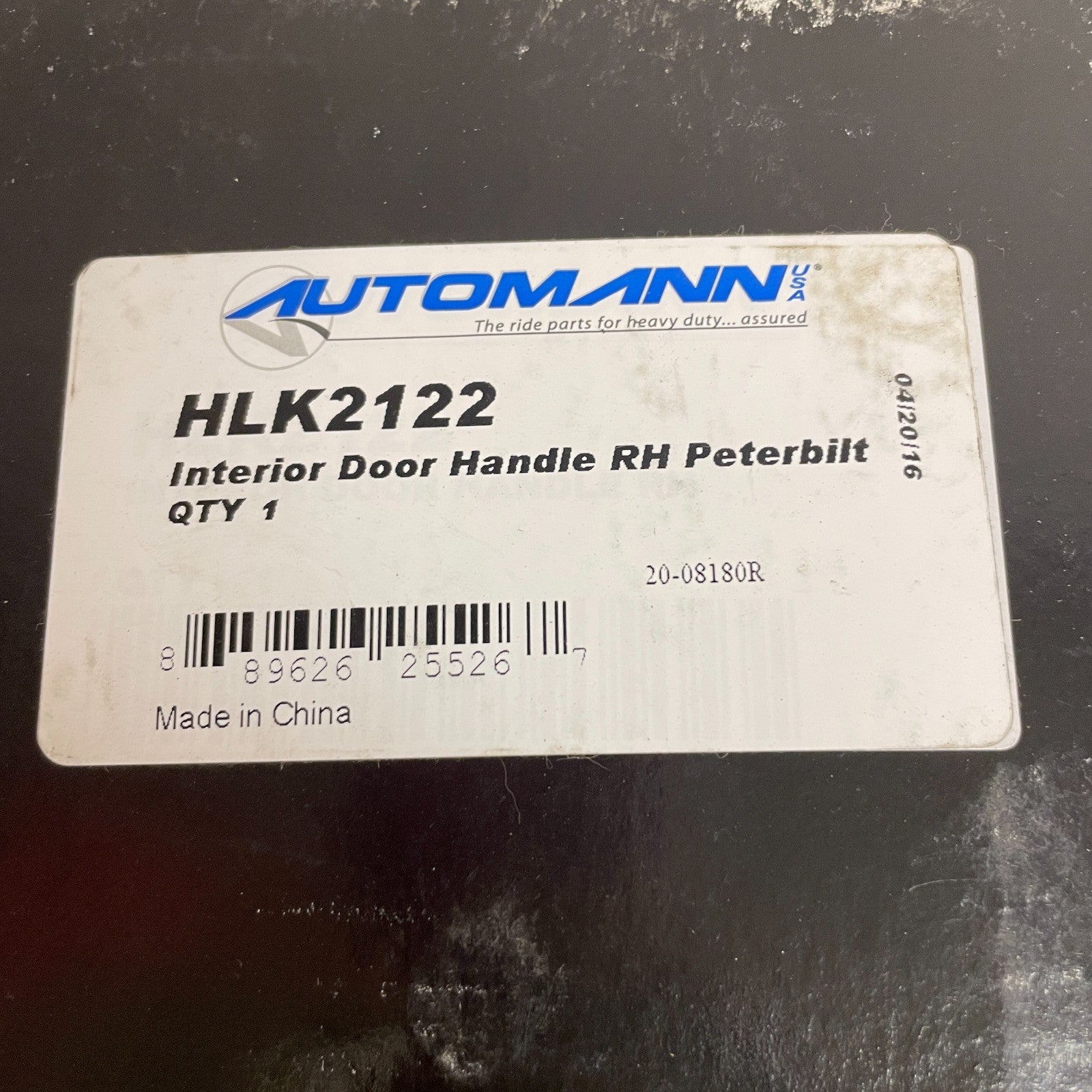 Automann HLK2122 RH Interior Door Handle Chrome for Peterbilt Trucks