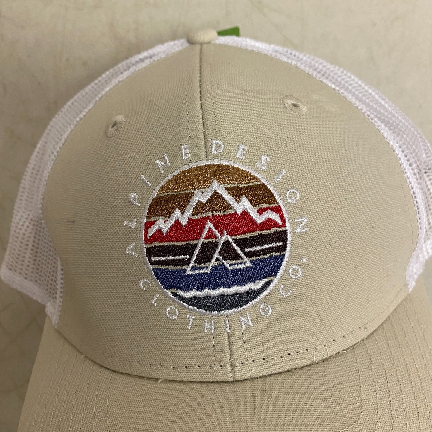 Alpine Design Men's AD Circle Patch Trucker/Mesh Hat Sand One Size OSFA ADM14702