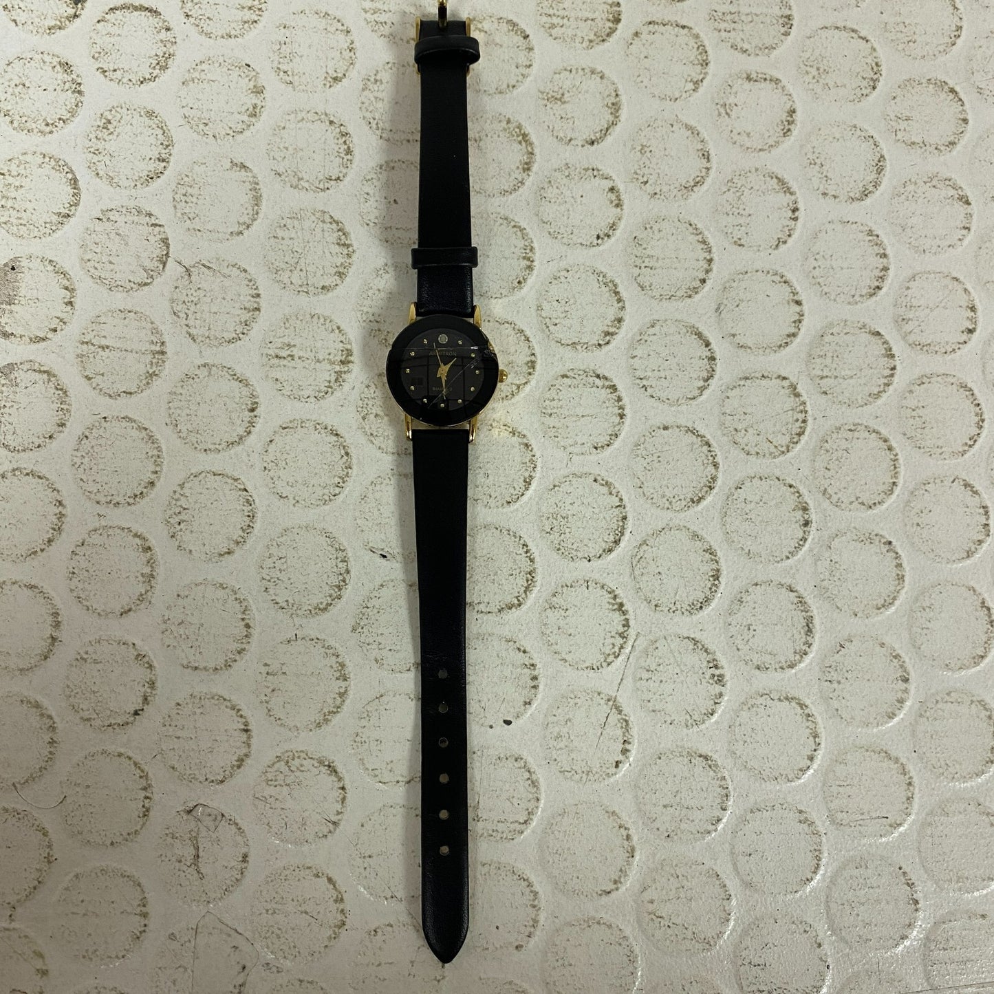 Armitron Women's 75/2447 Diamond-Accented Leather Strap Watch