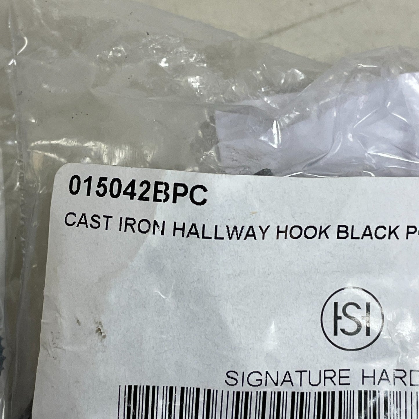Signature Hardware Cavill Cast Iron Double Hook Matte Black SH500748