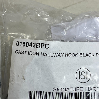 Signature Hardware Cavill Cast Iron Double Hook Matte Black SH500748