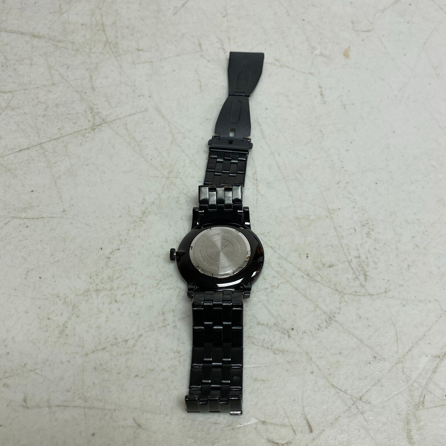 Armitron Steel Watch Men 42mm Black Round Dial 50M Stainless 6.5" 20/4962TI