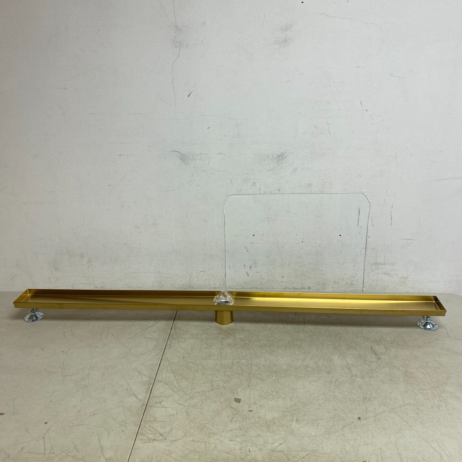 Signature Hardware 48" Cohen Linear Tile-In Shower Drain - Polished Brass