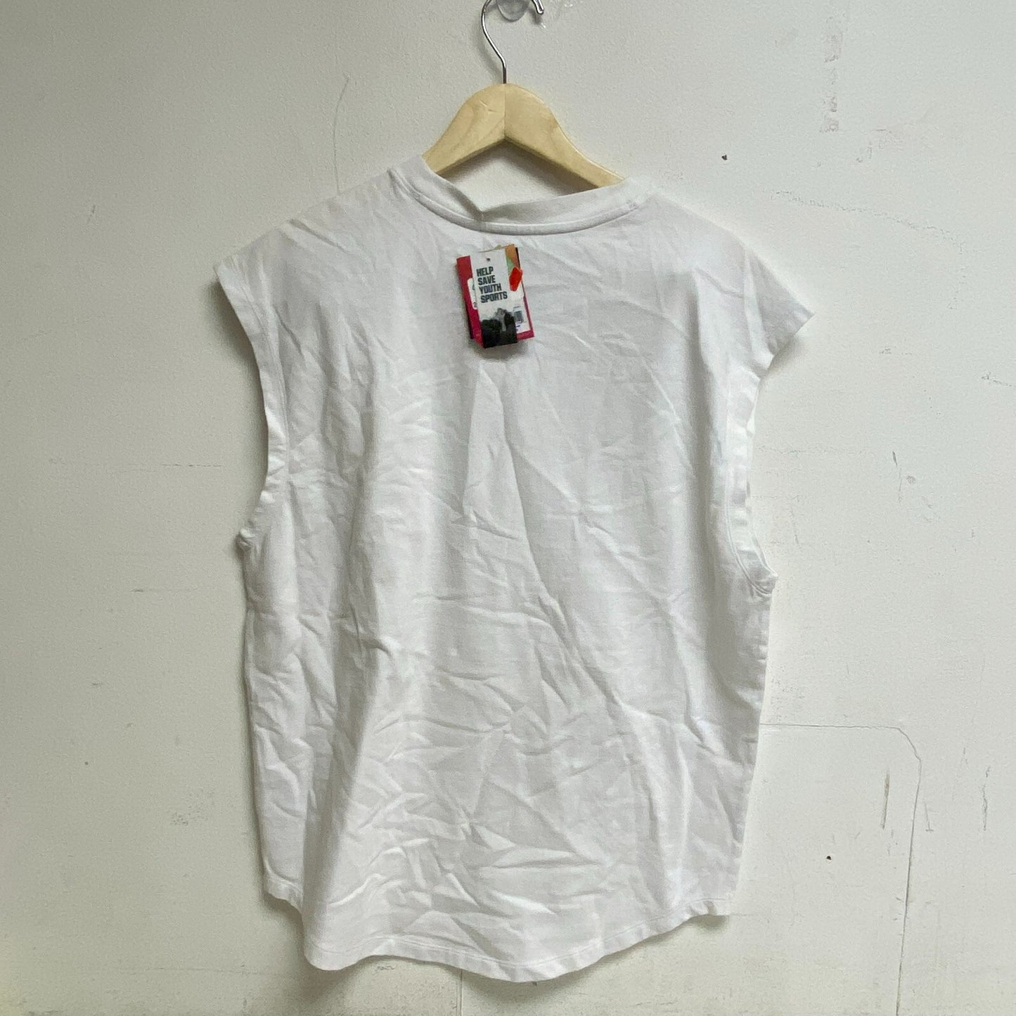 DSG Men's Heavyweight Jersey Muscle Tank Pure White Solid Sleeveless BOSSM13120W