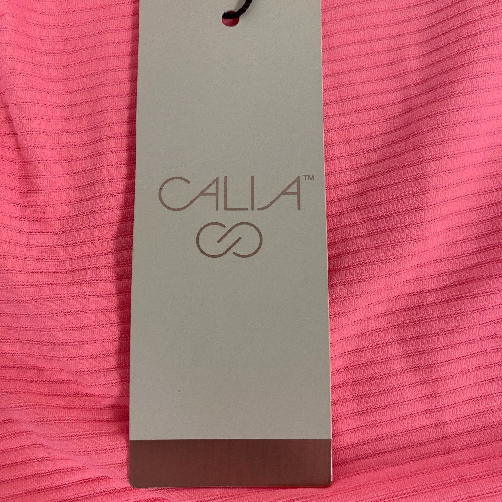 CALIA Womenâs Drop Needle Shirttail Tank Top Coral Splash WAX11165 Activewear