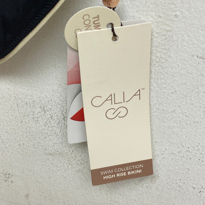 Calia Women's Swim High Rise Bikini Bottoms Black Color Block WSA23406PRT  New!