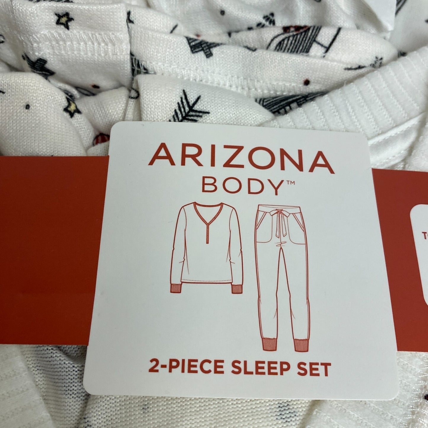 Arizona Body Women's 2-Piece Sleep Set Size XS Color: Crema Cabin Vibes White