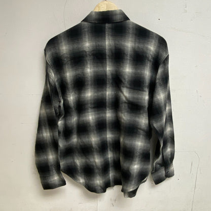 Alpine Design Women's Journey Oversized Flannel Pure Black Hickory Plaid ADW2210