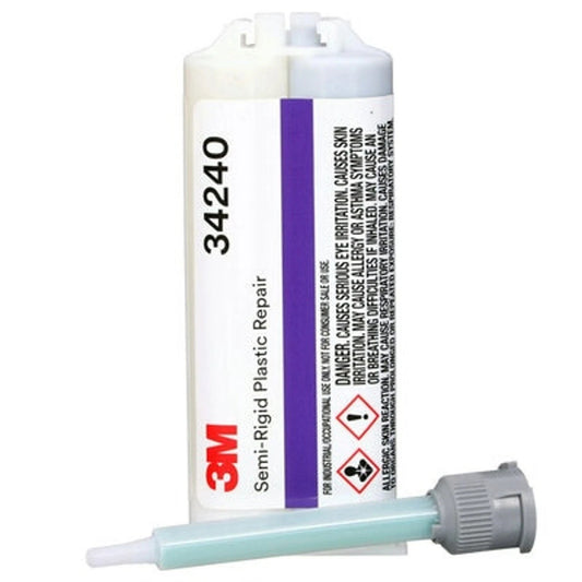 3M 34240 Fast Semi-Rigid Plastic Repair Adhesive Kit 48.5mL Urethane Cartridge