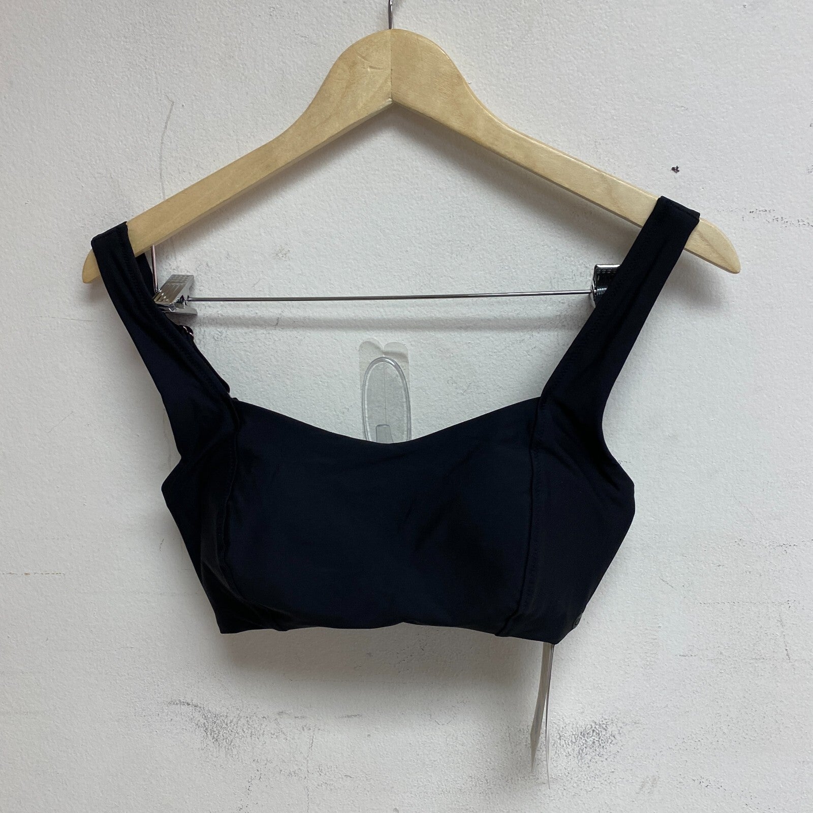 Calia Women's Swim Bikini Top Power Sculpt High Support Top Pure Black WSA22208