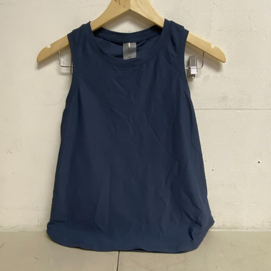 Calia Women's Renew Relaxed Striped Tank Round Neck Ardosia Slate WAX11165 New