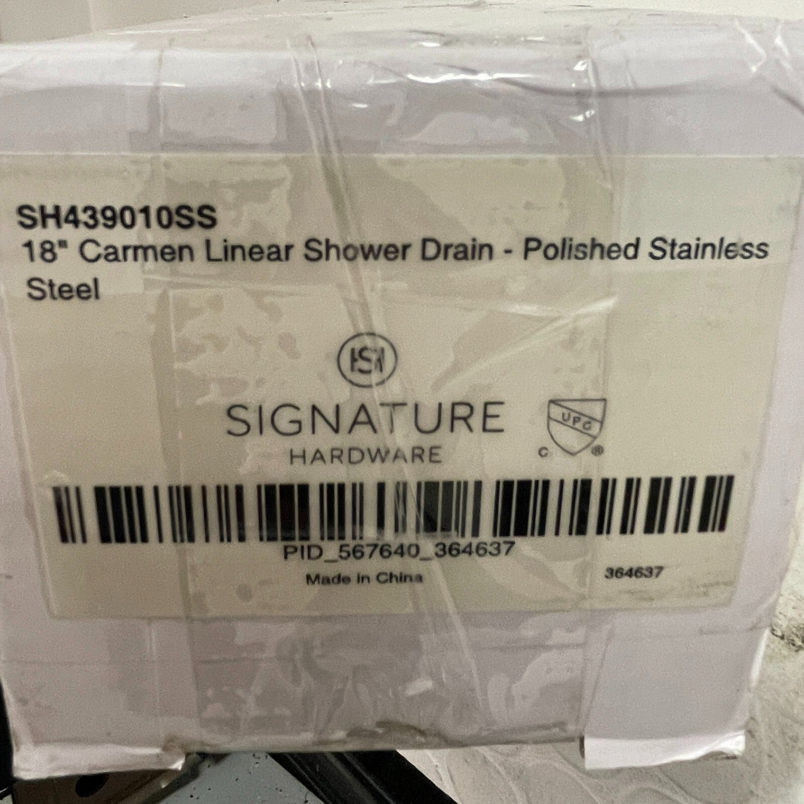 Signature Hardware 18" Carmen Linear Shower Drain - with Drain Flange - Polished