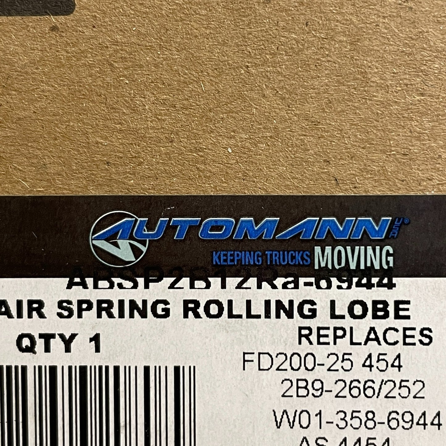 Automann ABSP2B12RA-6944 Air Spring Double Convoluted for Commercial Truck