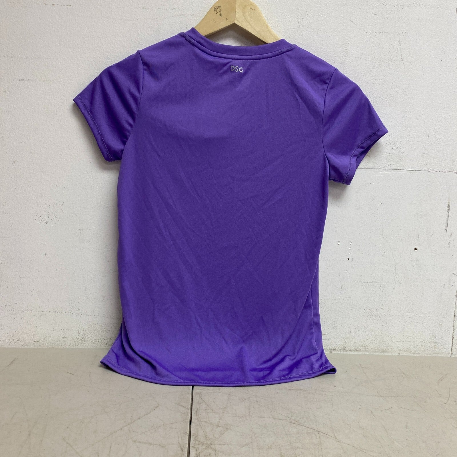 DSG Girl's Crew Graphic Tee Electric Violet Dance Solid Short Sleeve DAG11100