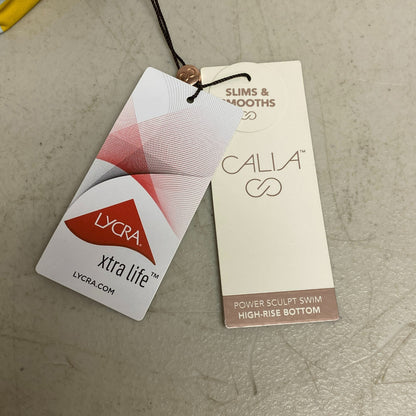 Calia Womens PowerSculpt High Rise Swim Bottom Multi Palm Summer WSA23409PRT