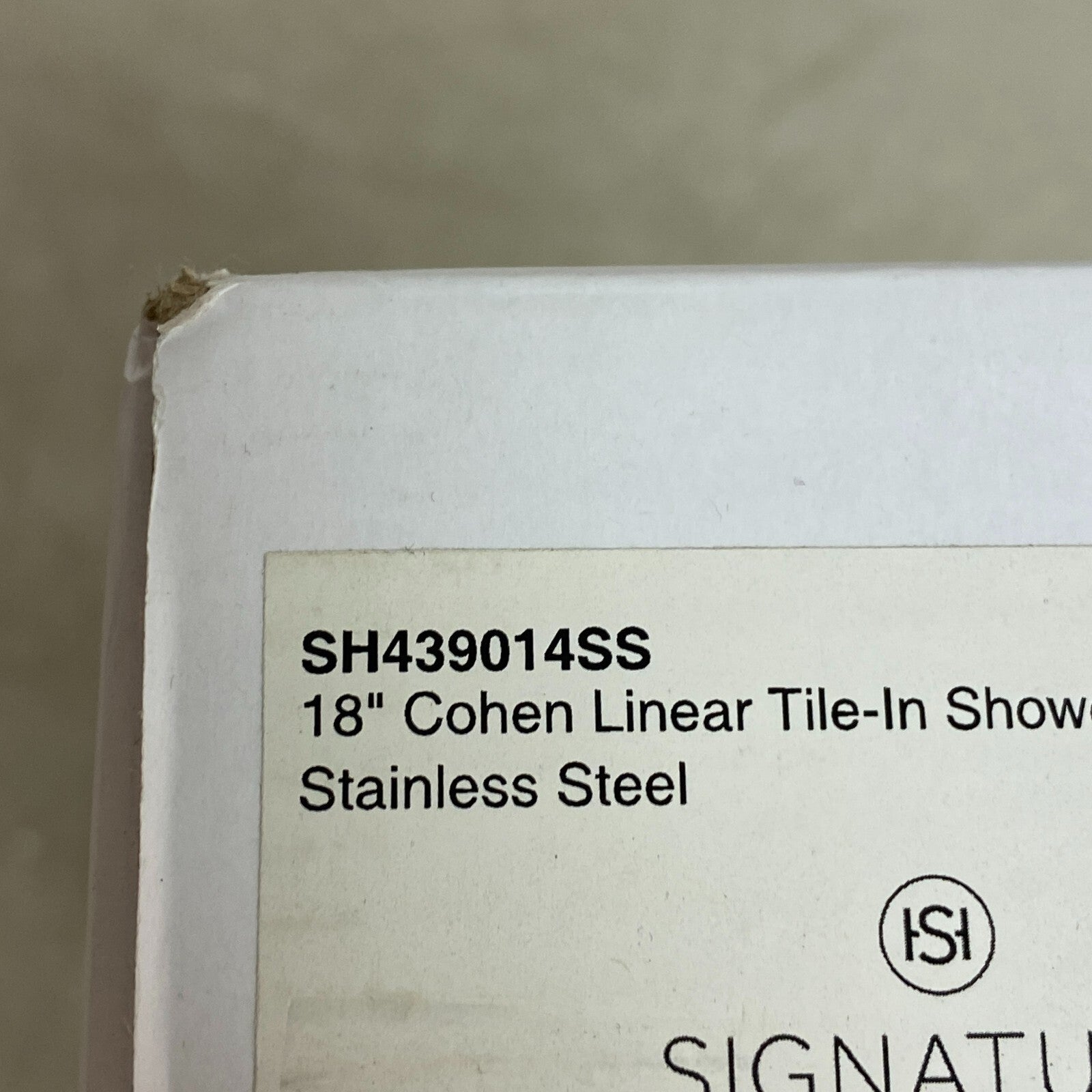 Signature Hardware 18" Cohen Linear Tile-In Shower Drain - Brushed Stainless S,,