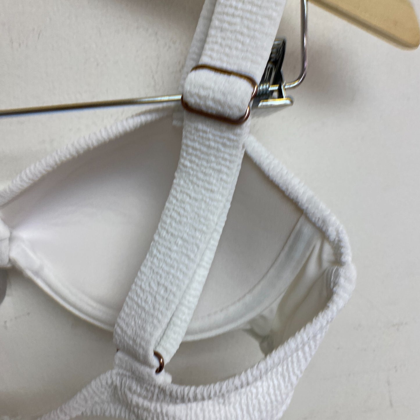 Calia Women's Swim Collection Knot Front Racerback Bikini Top White WSA23211N