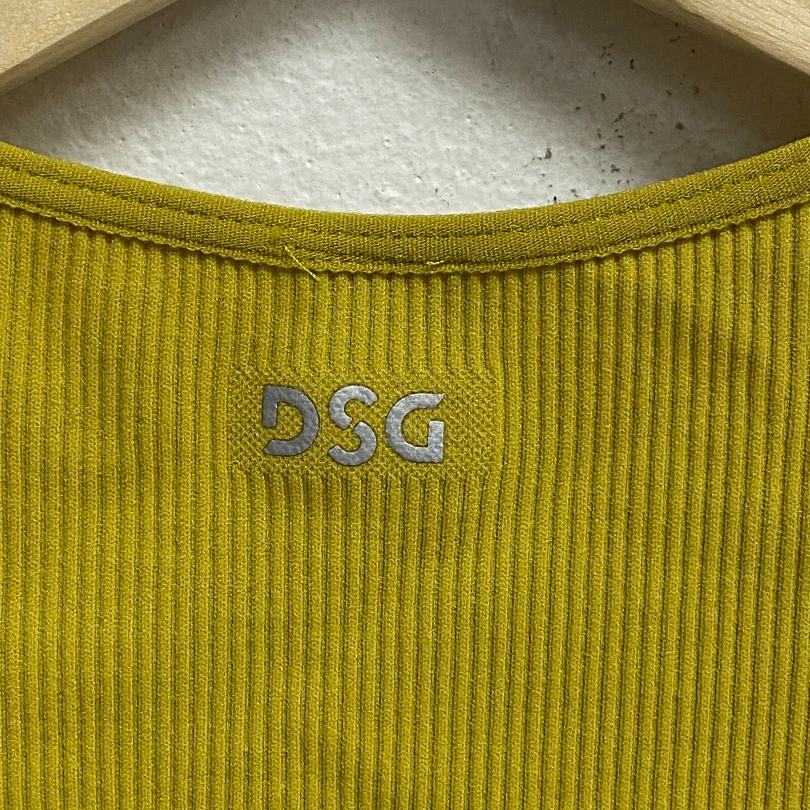 DSG Women's Low Support  High neck Brami Swim Top Grounded Yellow DAW12710 New