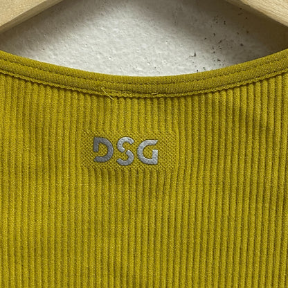 DSG Women's Low Support  High neck Brami Swim Top Grounded Yellow DAW12710 New