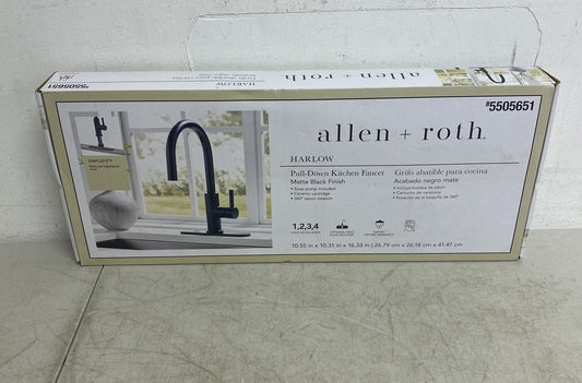 allen+roth Harlow Matte Black Single Handle Deck-mount Handle Commercial 5505651