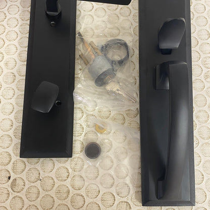 Signature Hardware Brass Entry Door Set No Backset Left Hand Matte Blck 552085MB